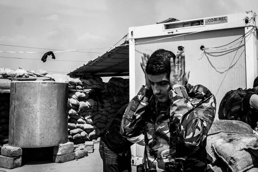 مقاتلو البيشمركة في بعشيقة – تصوير: تصوير: الكساندر افونسو